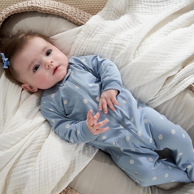 Gerber Baby Girls 4 Pack Sleep 'N Play Footie