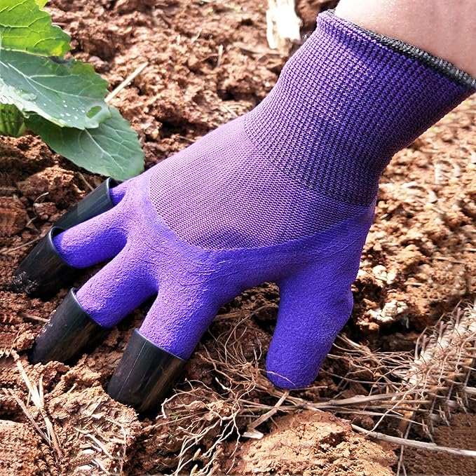 DCCPAA Garden Gloves with Claws,Claw Gardening Gloves for Digging,Planting, Weeding, Seeding-Waterproof for Men and Women