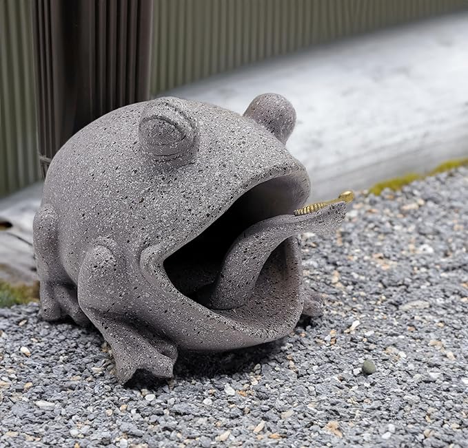 coolboy Frog Statues Gutter Downspout Extension Garden Decoration,Animal Resin Statue Outdoor Decor,Downspout Diverter Decorative Gutter Extension,3"×4" Downspout Extender Diverter Splash Block
