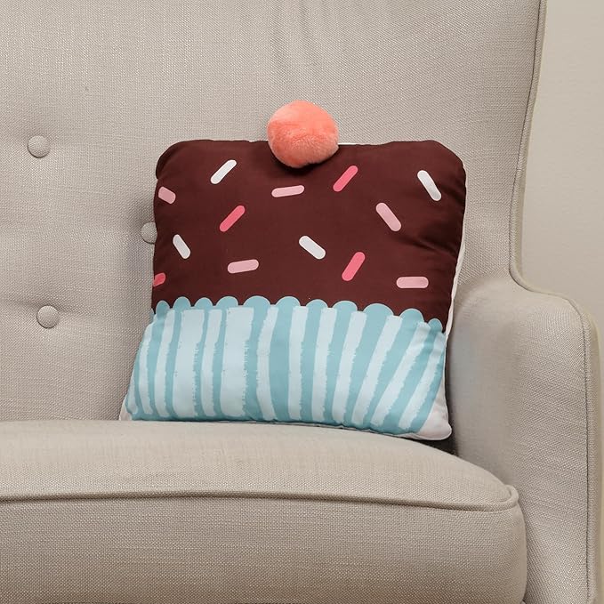 Lambs & Ivy Interactive 2-n-1 Soft Toddler Cupcake/Bakery Pillow Play Set