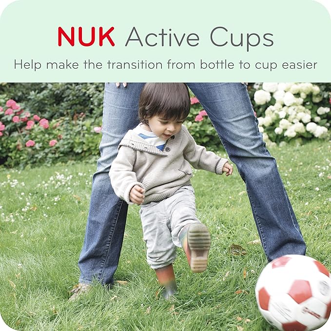 NUK Elmo Active Cup, 10oz, 2 Pack – BPA Free, Spill Proof Sippy Cup