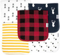 Premium 5-Pack Large Organic Cotton Burp Cloths – 3 Layers, Ultra Soft & Absorbent Burping Towel for Newborn Babies