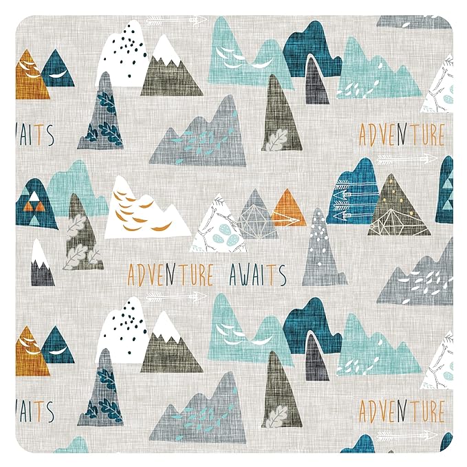 BapronBaby Adventure Awaits Bapron - No Neck Tie Safer Bib for Baby & Toddler - Soft Waterproof Stain Resistant - Machine Washable - Sz Baby/Toddler 6m-3T